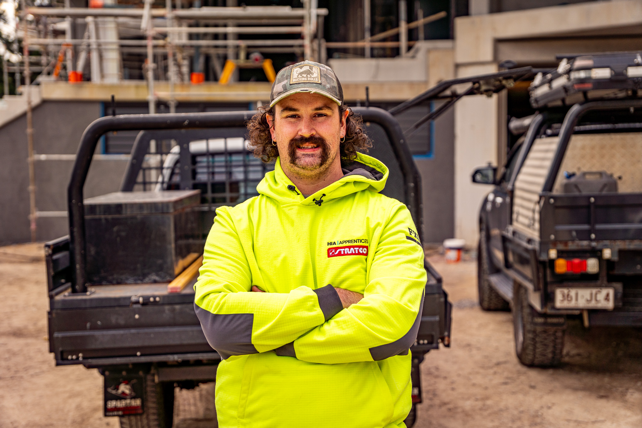 Apprentice Carpenter standing on working site